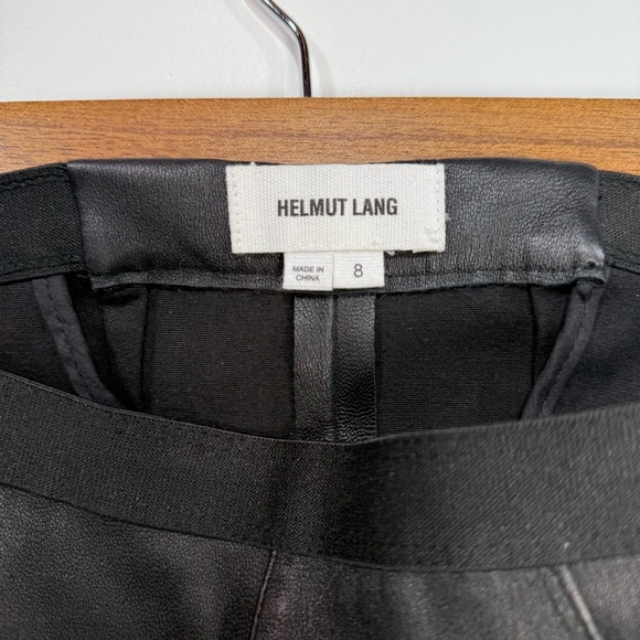 Helmut Lang Black Leather Leggings - Picture 3 of 12